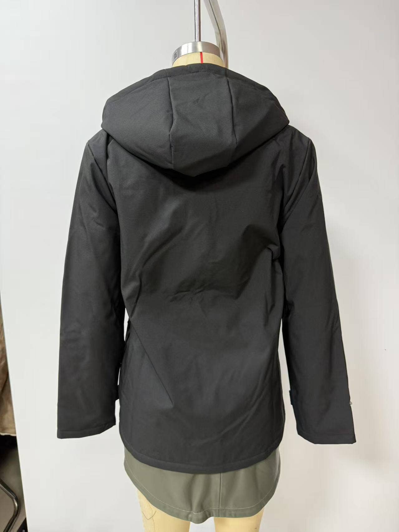 Composite fleece waterproof hooded windbreaker