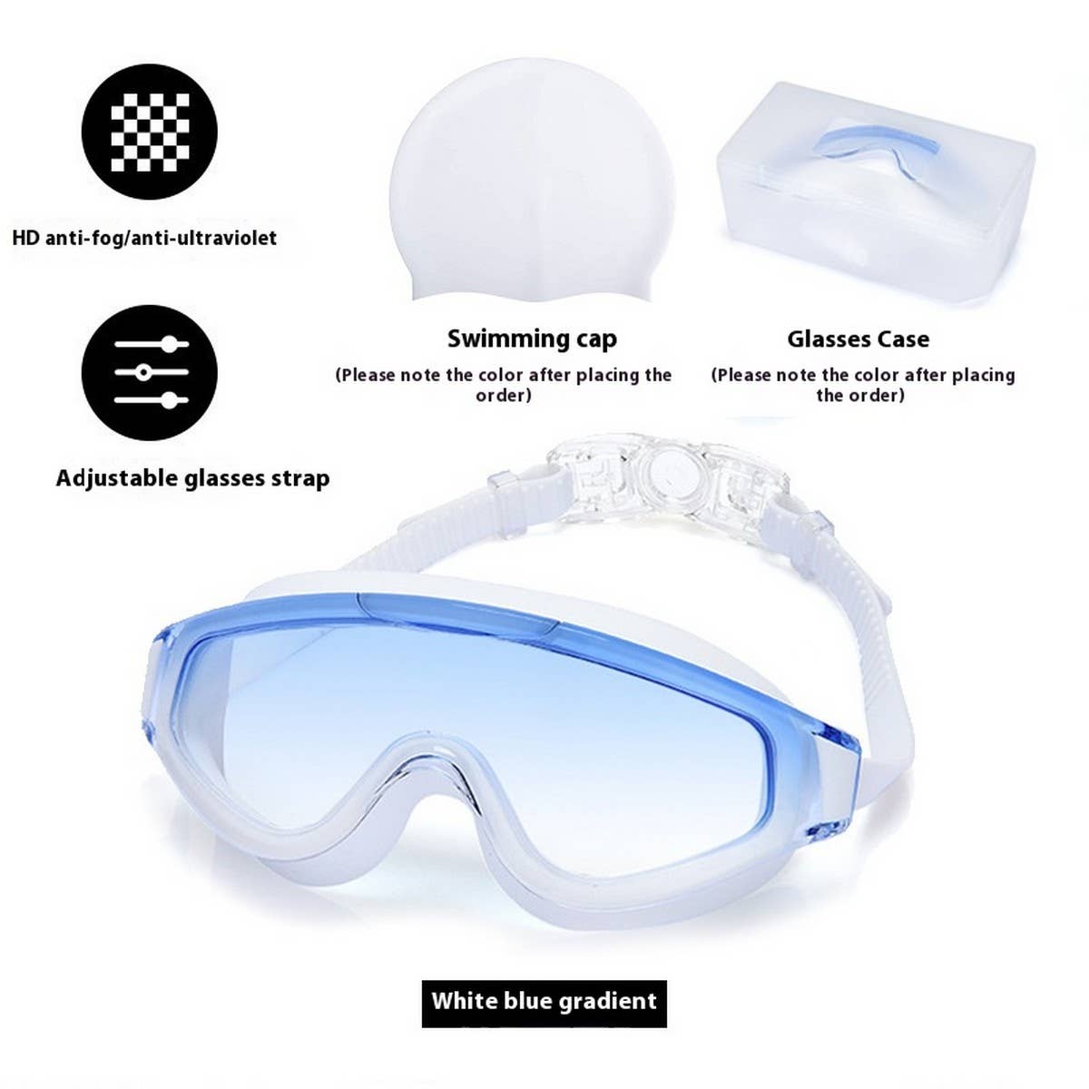 Pro Swim Goggles Set, HD, UV Protection, Silicone_CWASG1055