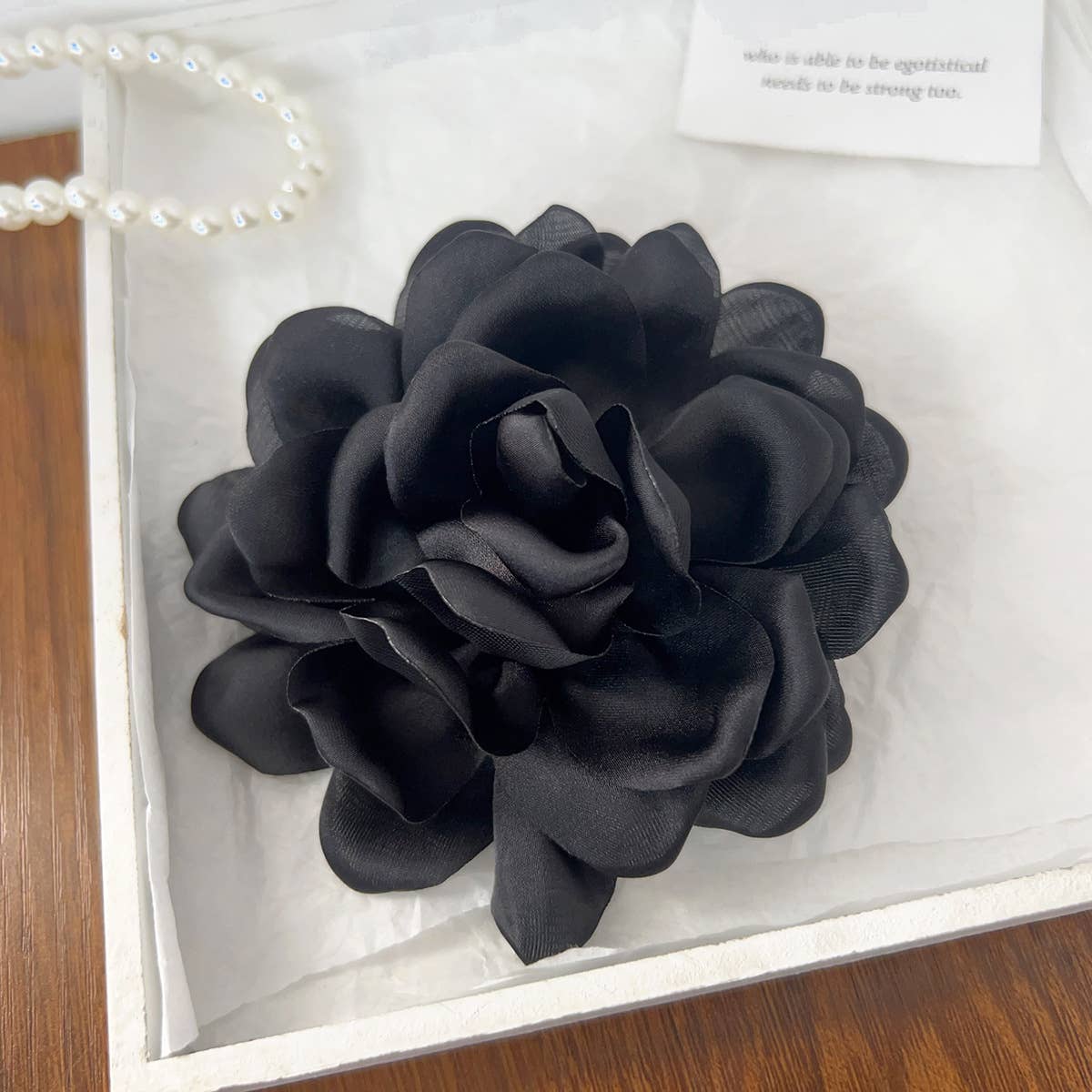 Fresh rose-themed fabric flower hair clips