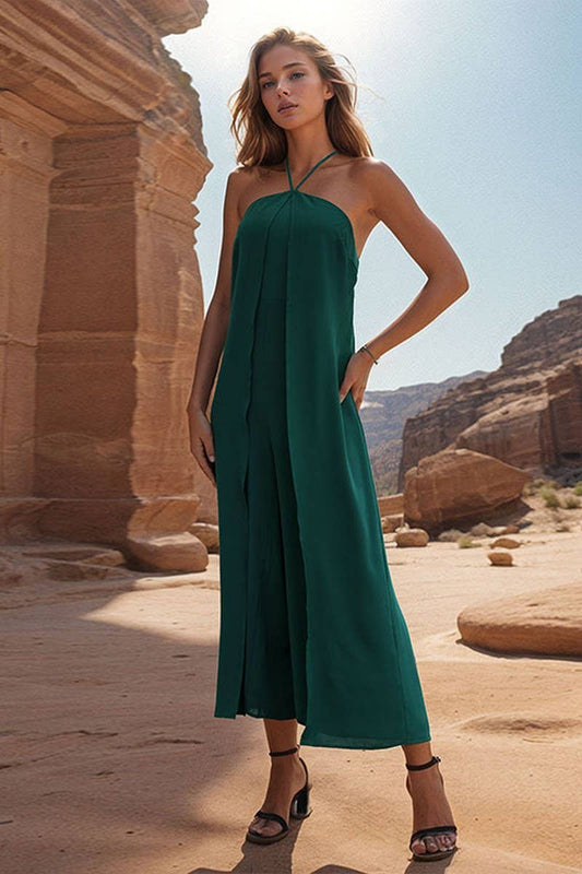 CWSBSSL0094_2025 NEW SOLID COLOR LONG SUSPENDER JUMPSUIT