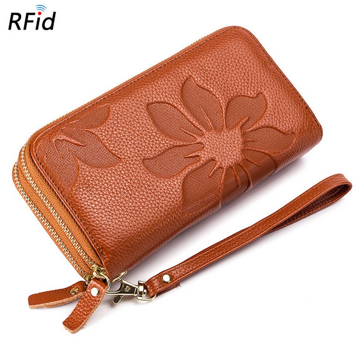 LARGE CAPACITY LONG TOPLAYER COWHIDE LEATHER WALLET_CWAB3733