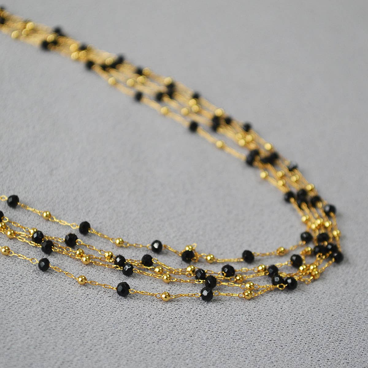 SPACER BEADS MULTI-LAYER BEADED NECKLACE_CWAJE2130