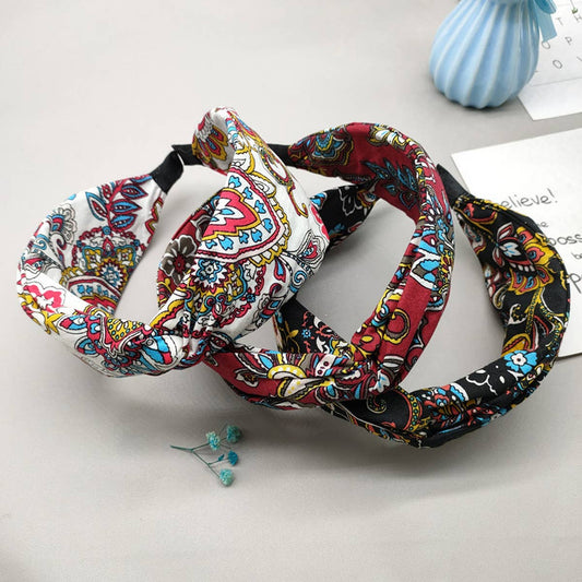 VINTAGE FABRIC CASHEW PRINT HEADBAND