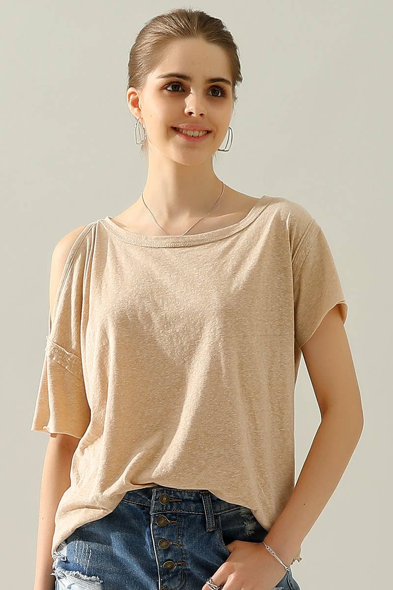 CWTTS702_Casual solid color crew neck top