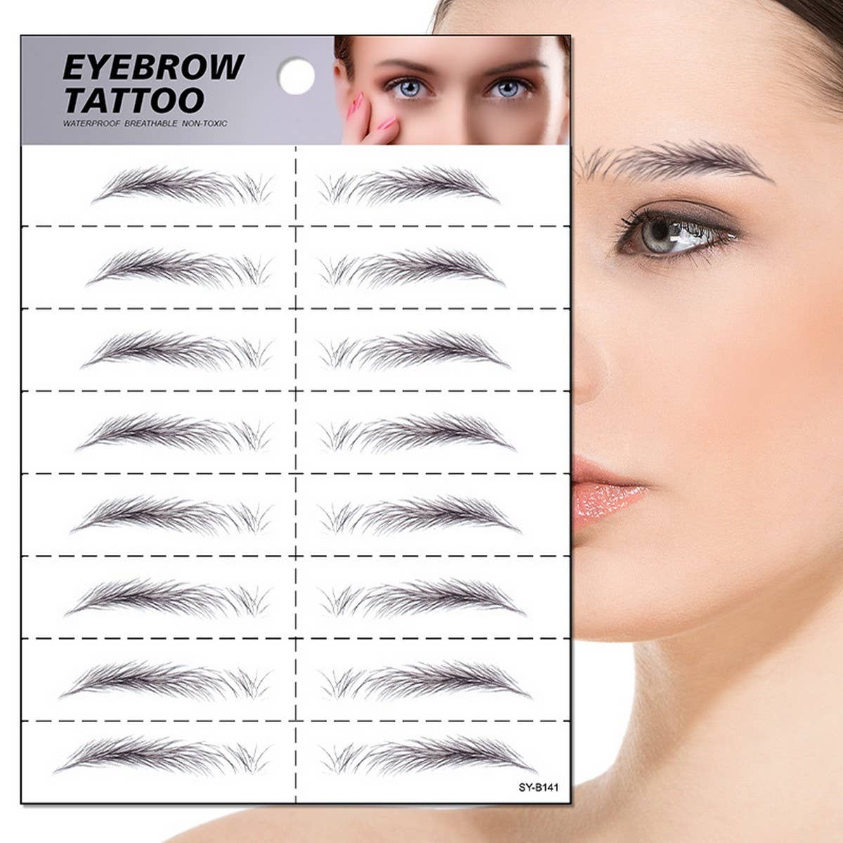 6D Waterproof Eyebrow Tattoo Stickers Realistic_CWMM8264