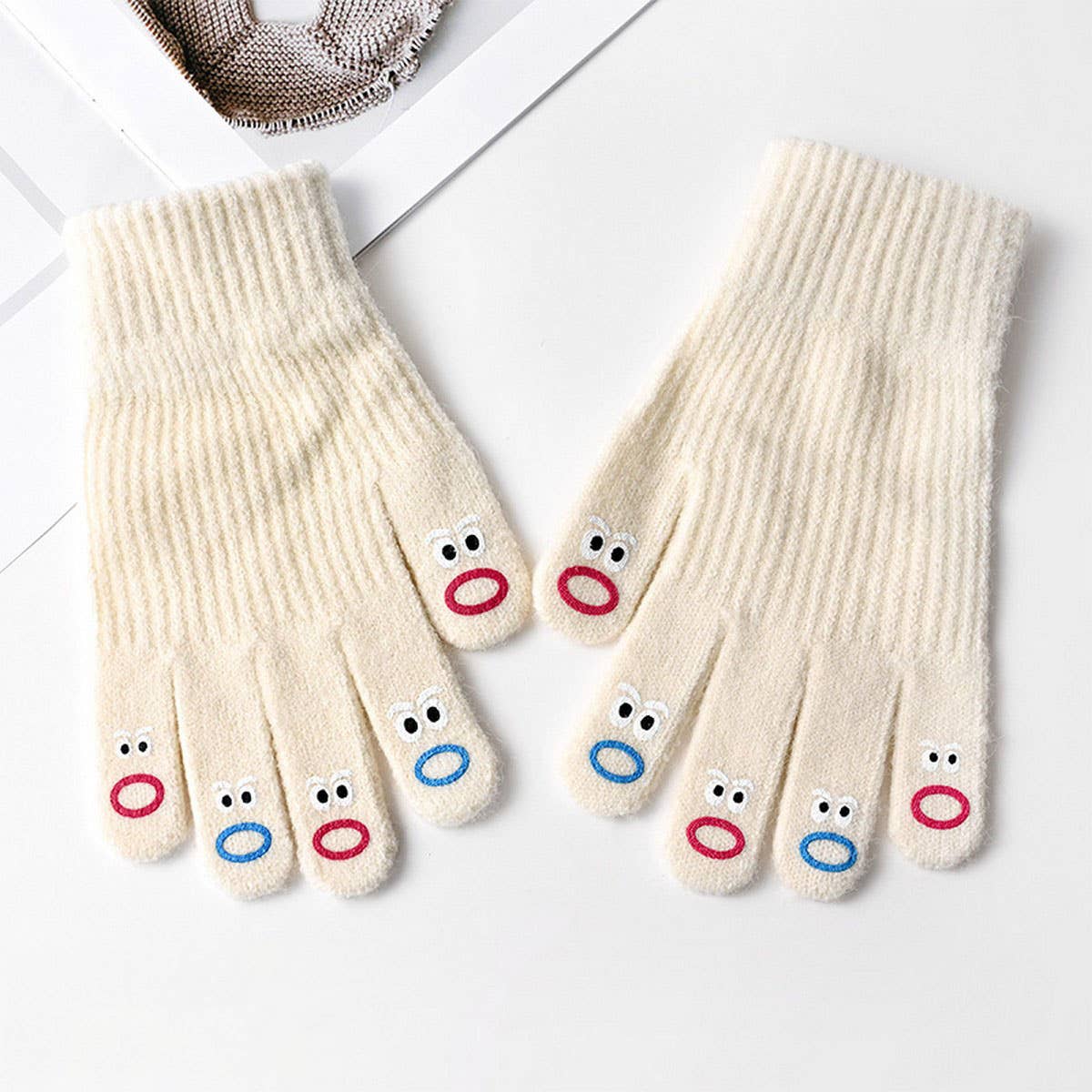 CWAG00582_WOMEN WINTER KNIT FINGERLESS TOUCHSCREEN GLOVES