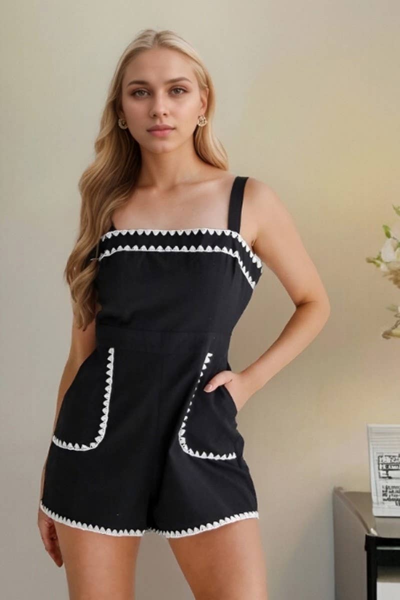 CWDSD8824_EMBROIDERED LACE TRIM HIGH WAIST CAMI DRESS