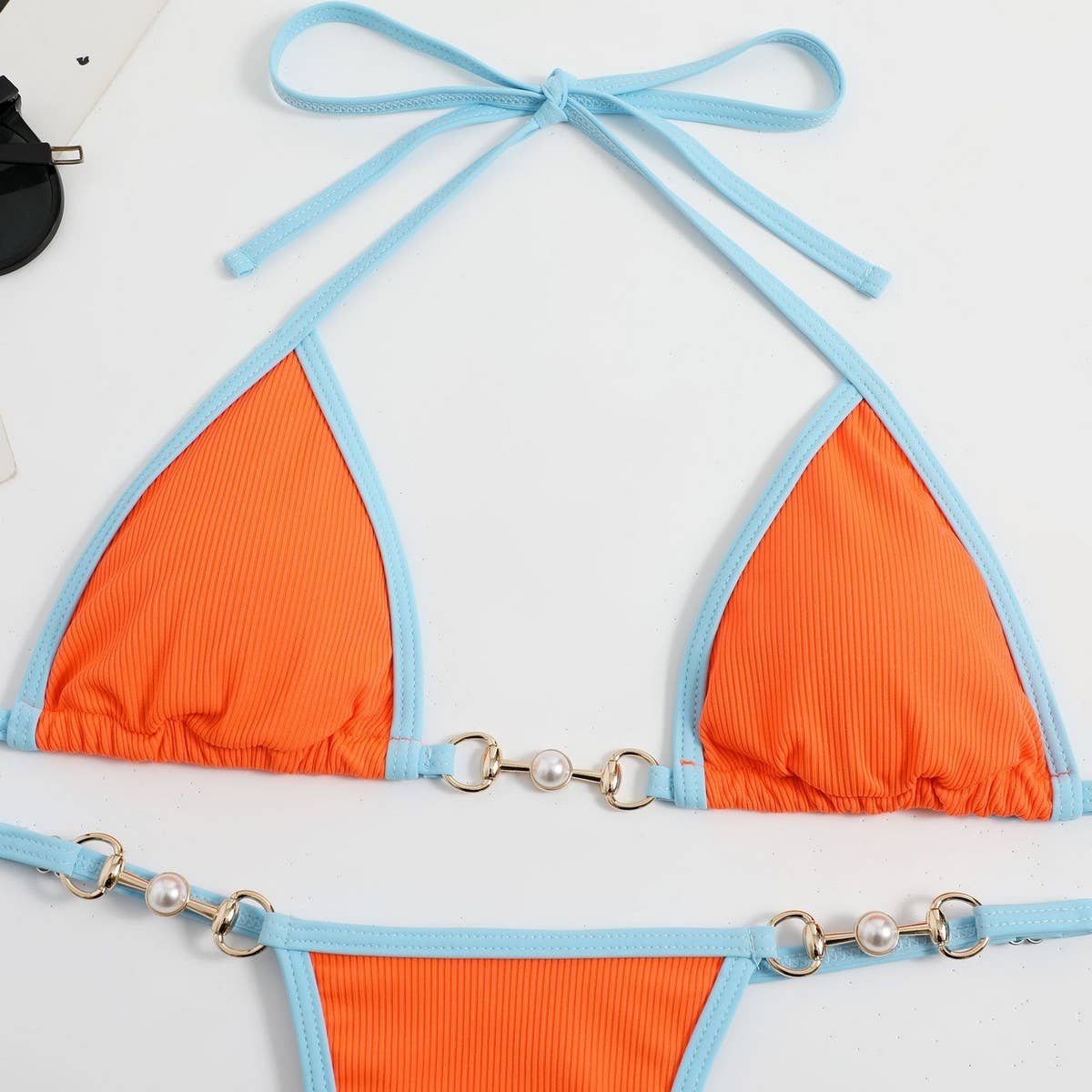 Metallic Bikini Set - Sexy Fluorescent Swimsuit