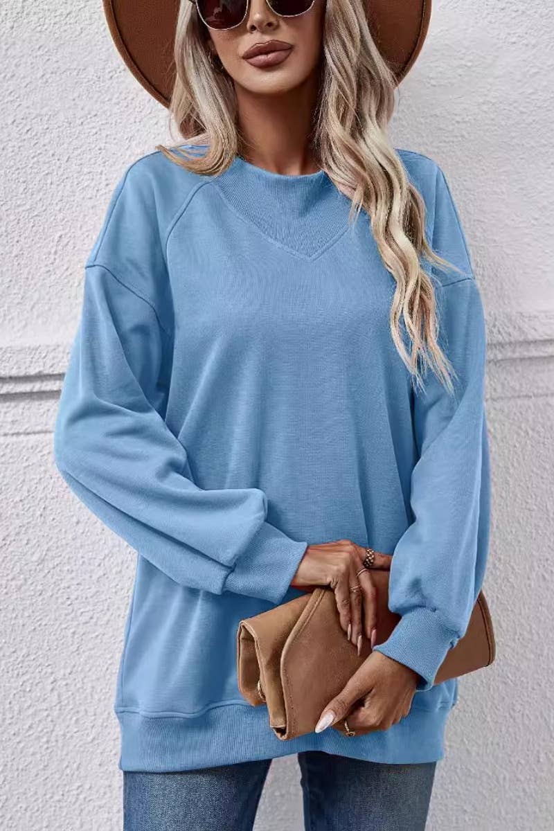 CWTBLL2618_WINTER FASHION CREW-NECK LONG-SLEEVED TOP