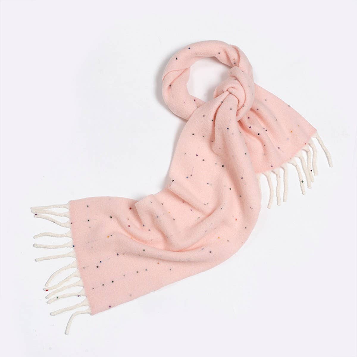 50% Wool Blend Speckled Yarn Scarf - Winter Cozy_CWASC2372