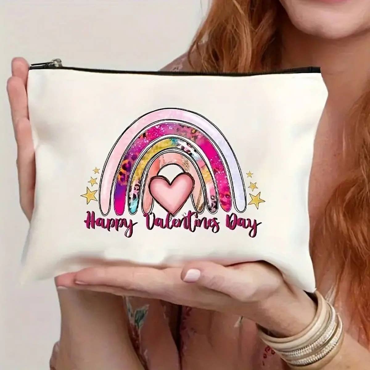 RAINBOW LOVE DOUBLE-SIDED PRINTED COSMETIC BAG_CWAB1781