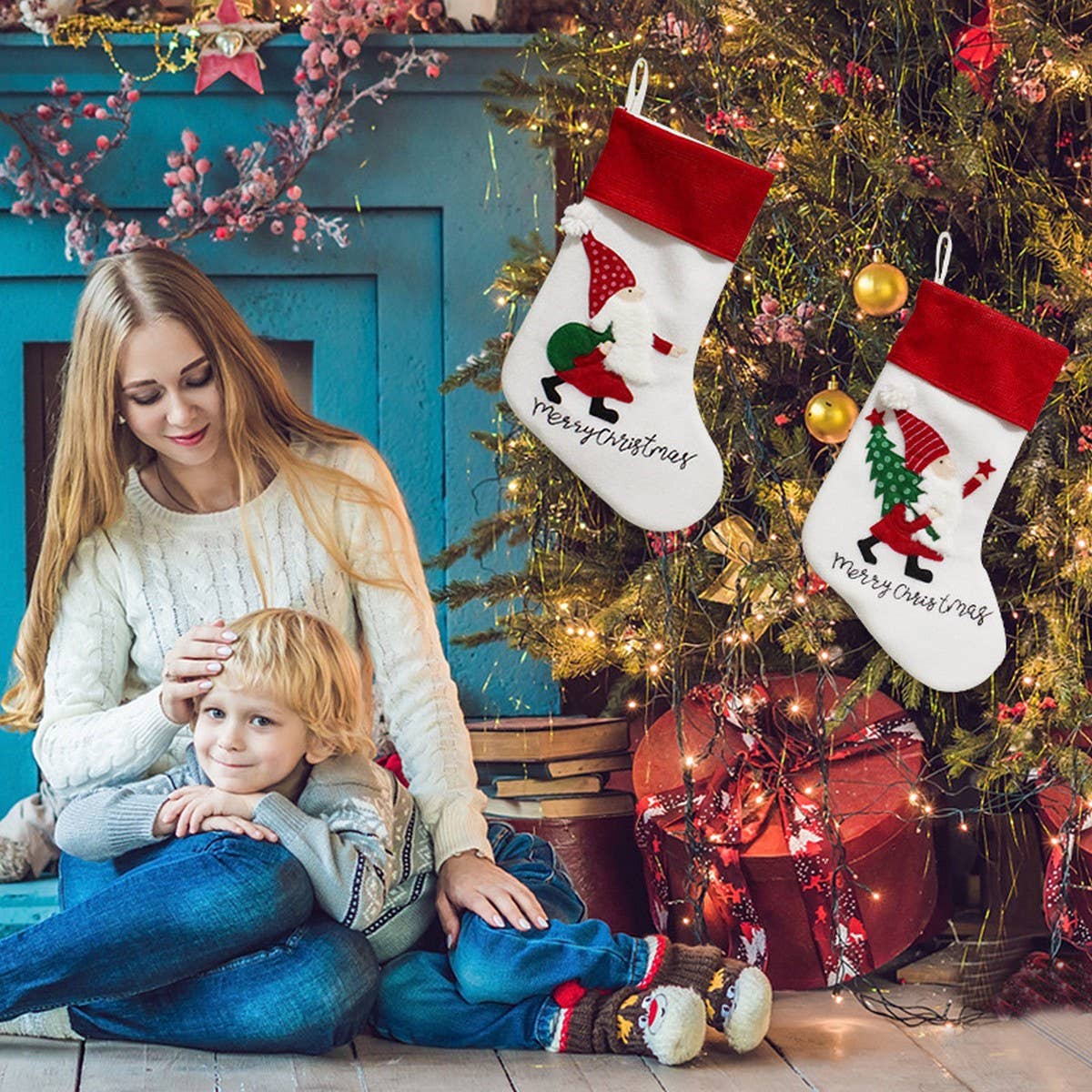 CHRISTMAS SOCKS CHILDREN GIFT BAG CANDY BAG