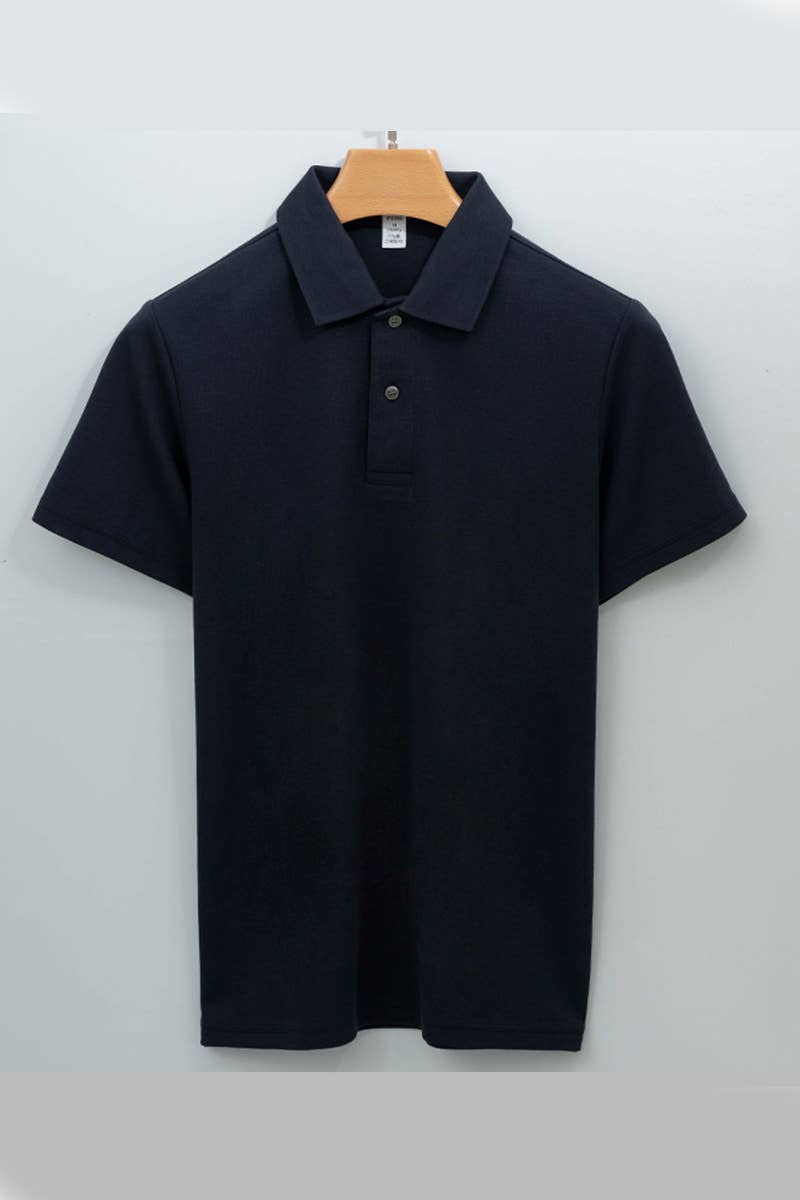 CWTBLS1783_MEN'S SHORT-SLEEVED SEAMLESS COLLAR POLO SHIRT