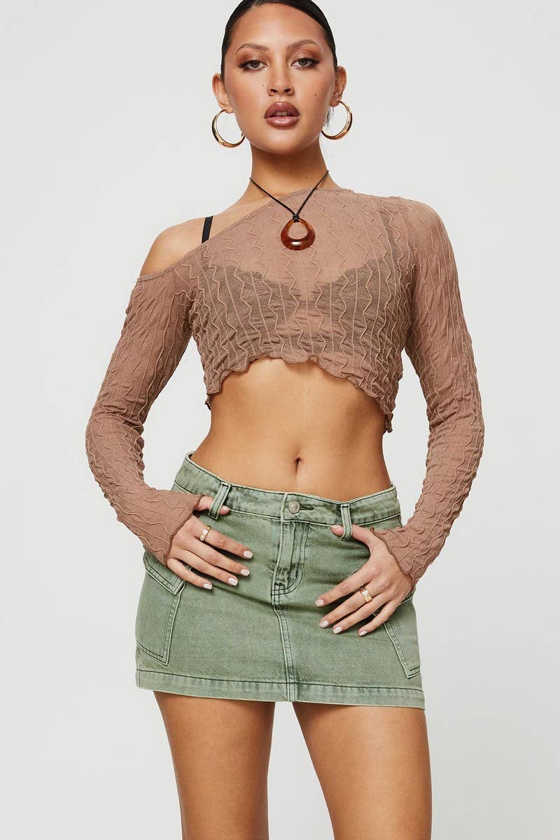 CWBSS0463_WASHED DENIM HIGH WAIST MINI SKIRT