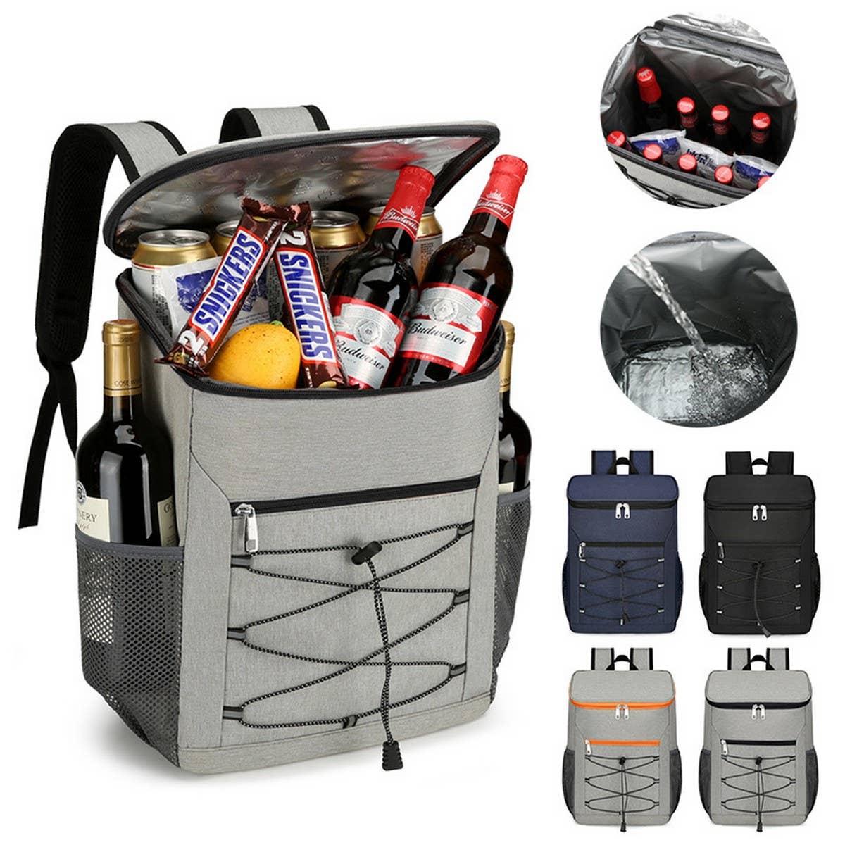 Oxford Insulated Lunch Backpack for Picnic Use_CWAB5428