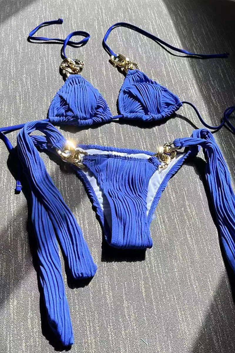 CWMW0788_SPLIT SWIMSUIT CHAIN BIKINI SWIMSUIT