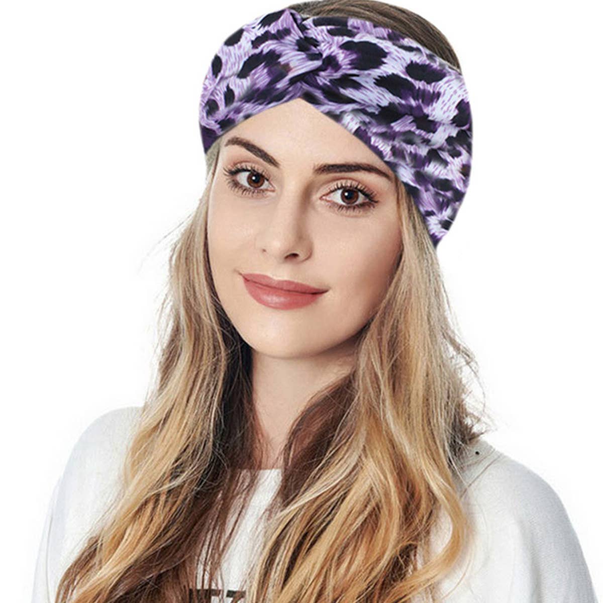 CWAHA6421_KNOTTED CROSS HEADBAND SPORTS HEADBAND