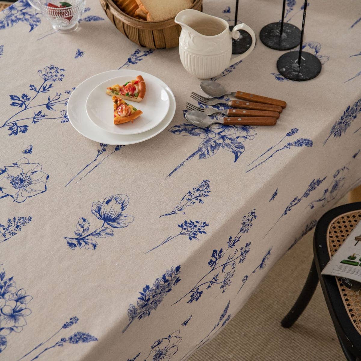 COTTON AND LINEN RECTANGULAR FRESH TABLECLOTH