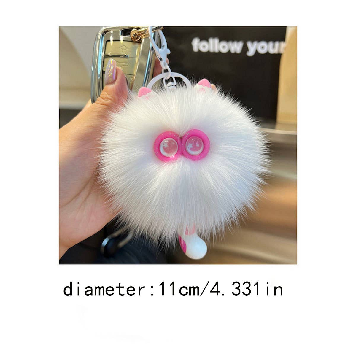 CWMM10411_CUTE CAT KEYCHAIN  BAG CHARM GIFT