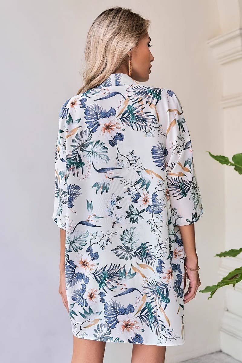 CWSS01293_BEACH TROPICAL PRINT SHORTS TWO-PIECE SET