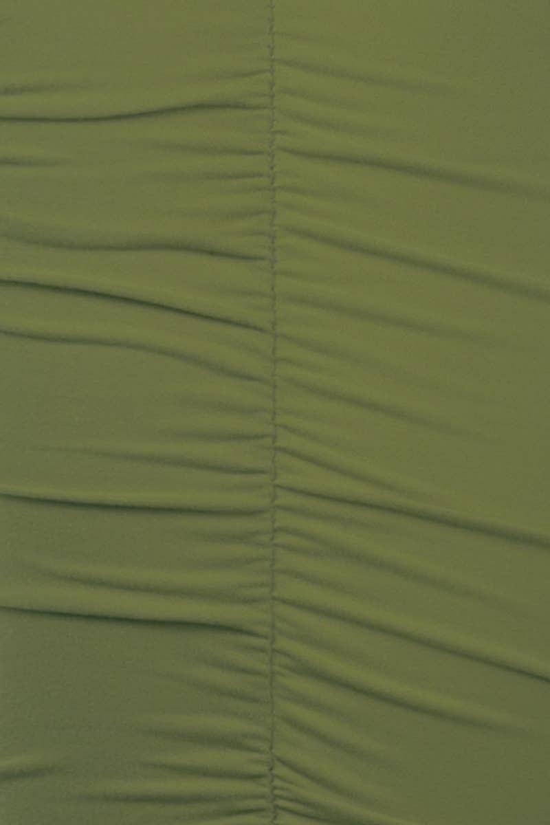 CWBMS070_PLUS Slim Fit Ruched Long Pencil Skirt