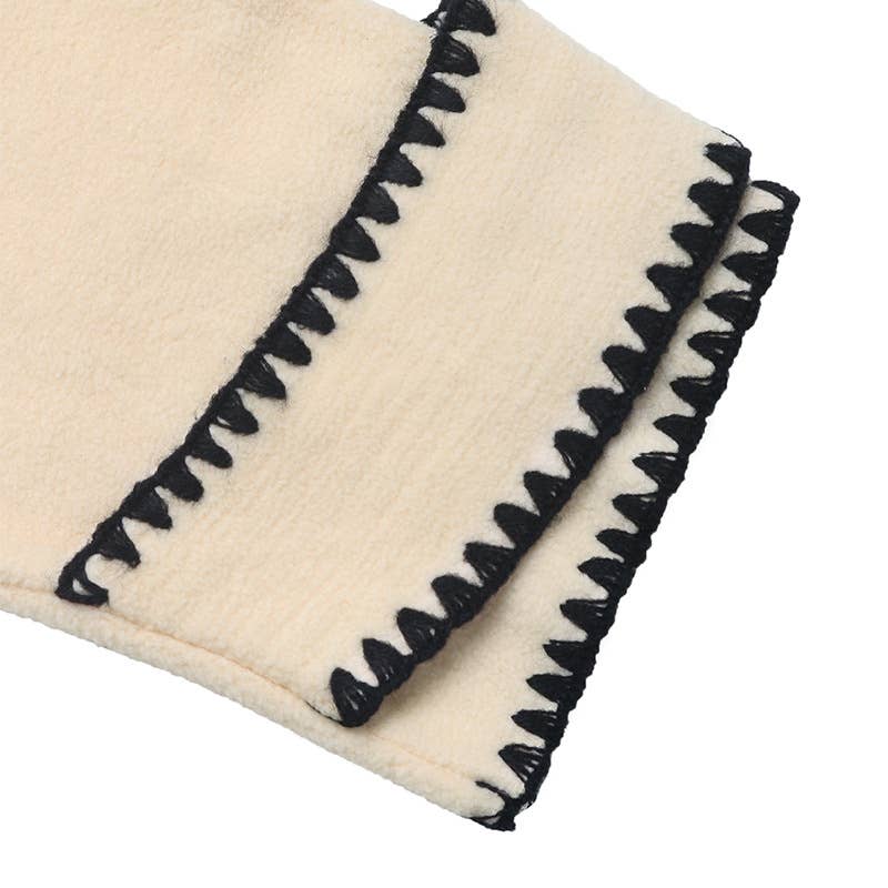 Casual line-patterned color-blocking cardigan