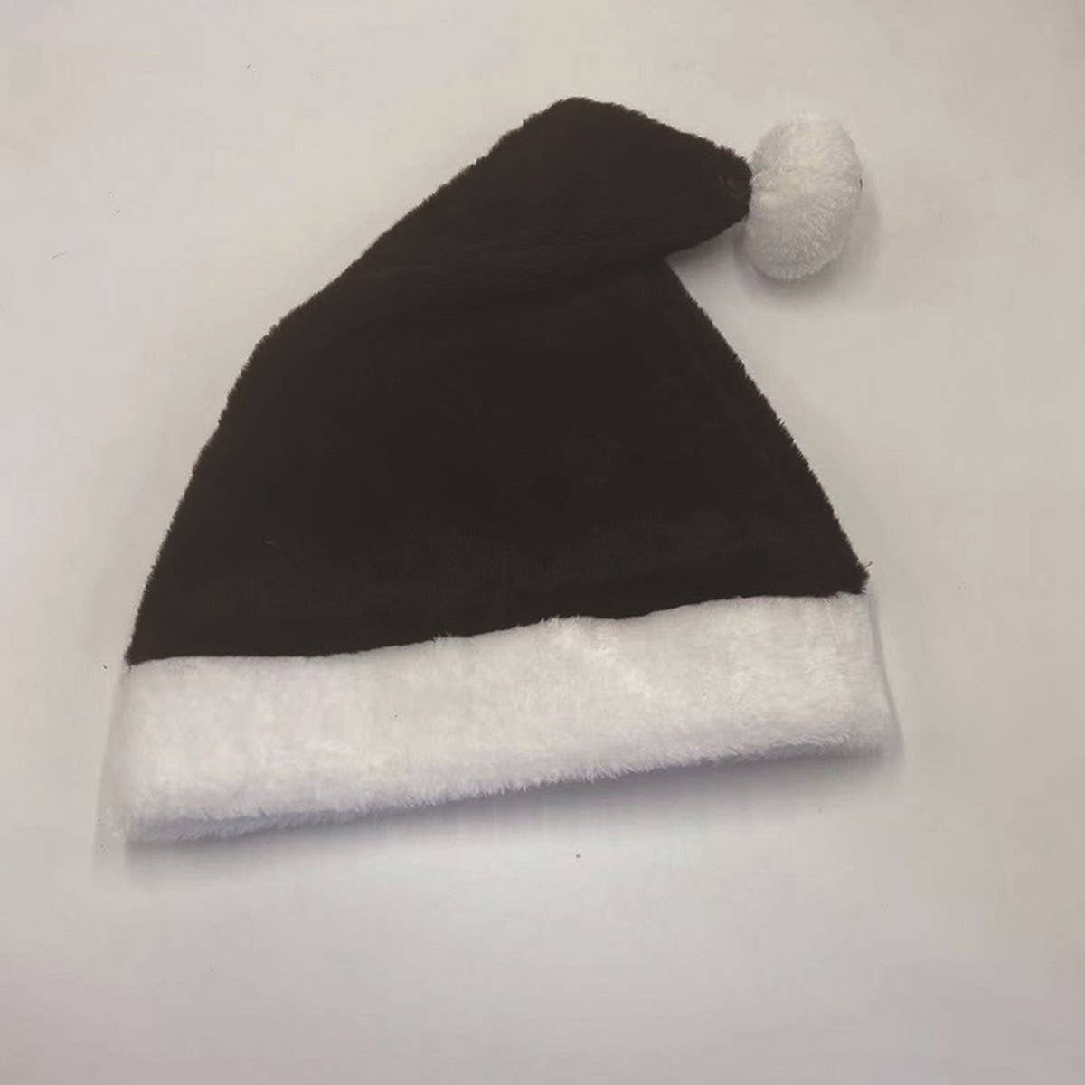 CWAH4069_CHRISTMAS COLORFUL SHORT PLUSH SANTA HAT