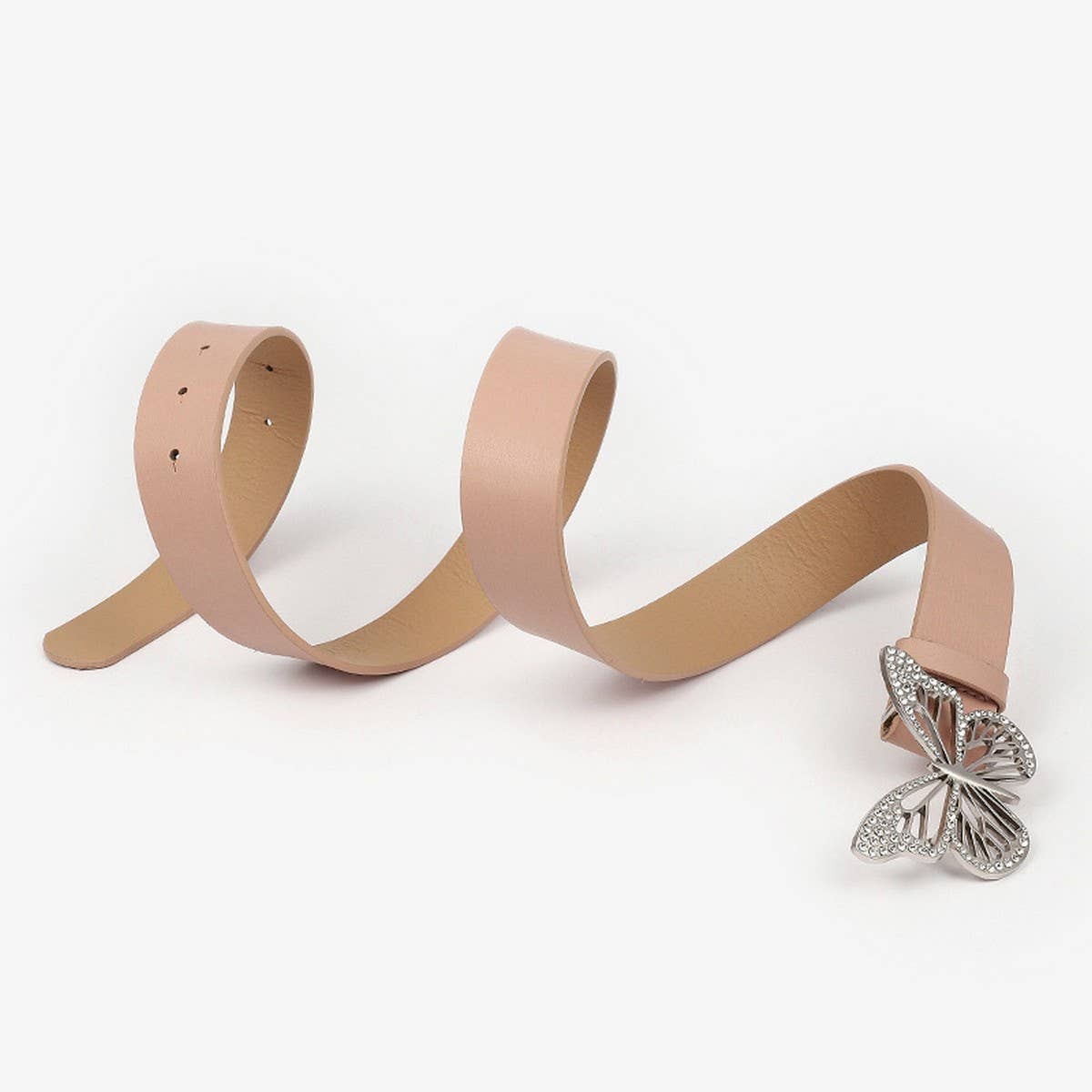 BUTTERFLY RHINESTONE BUCKLE LADIES SIMPLE BELT_CWABE0613