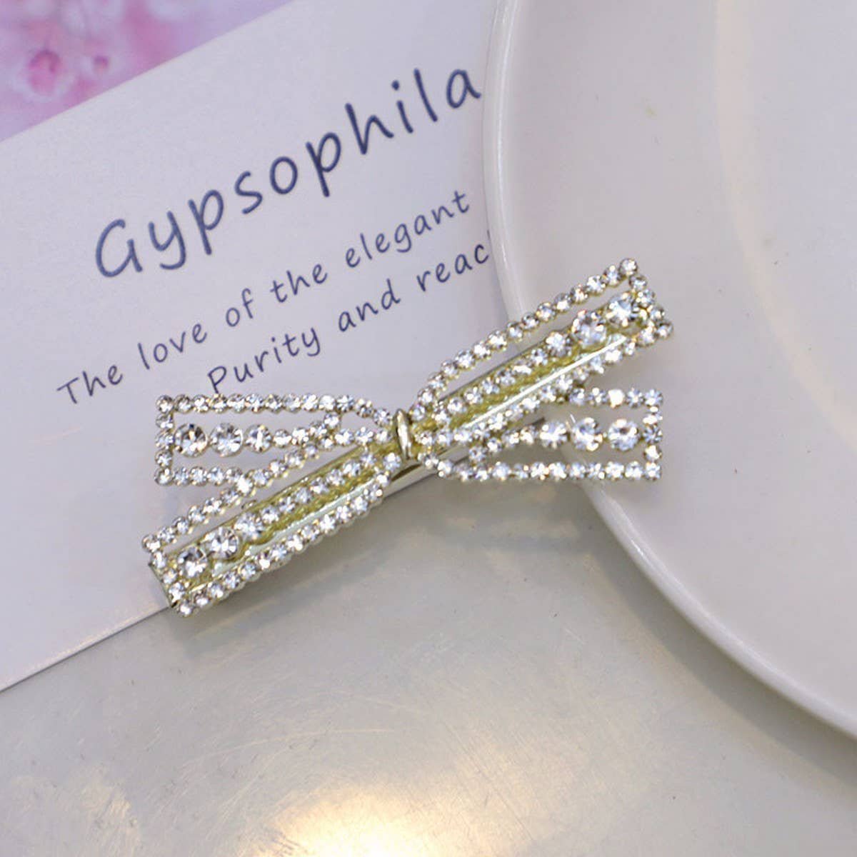 Full Rhinestone Hair Clip,Sparkly Side or Back Pin