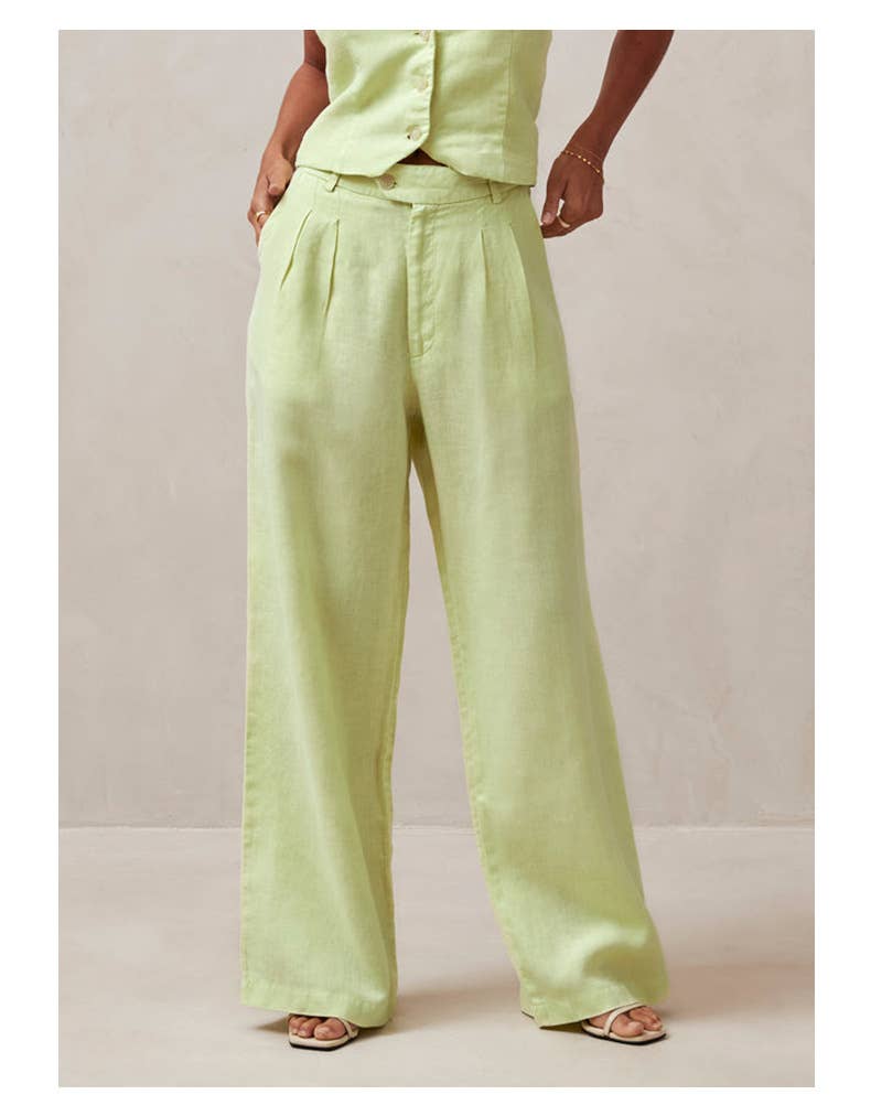 Commuter style solid color slim casual pants