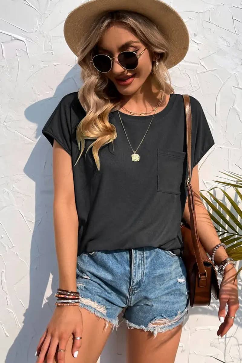 CWTBLS1755_CASUAL LOOSE ROUND NECK STITCHING SWEATER