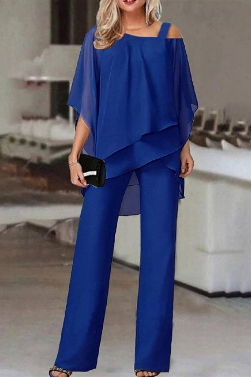 CWSTB2018_SOLID BATWING SLEEVE TOP AND PANTS LOUNGE SET