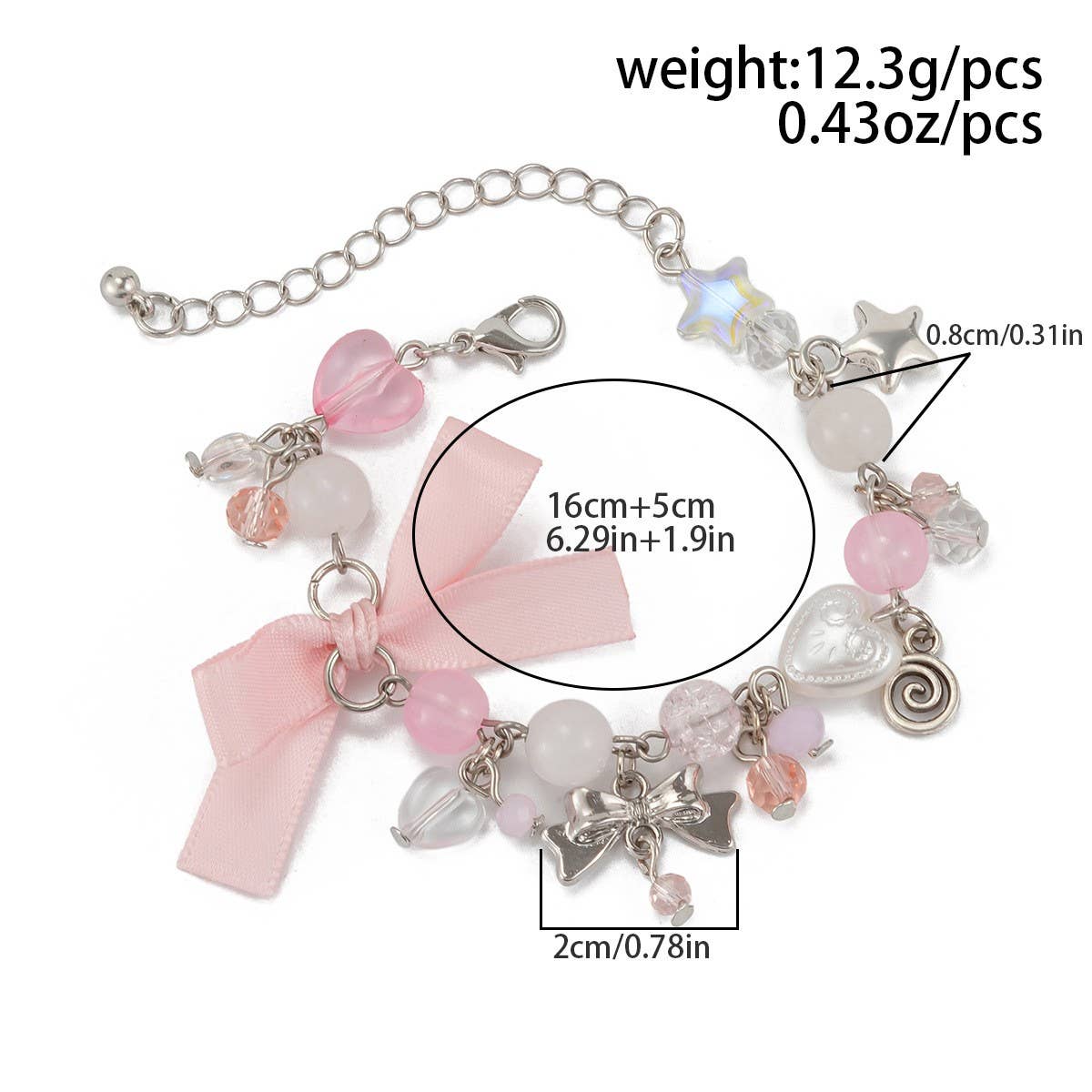 SWEET AND COOL PASTORAL STYLE BOW TASSEL BRACELET