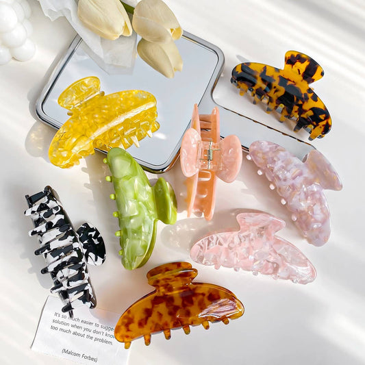 Acetate Hair Clip INS Trendy Quicksand Shark Clip_CWAHA2090