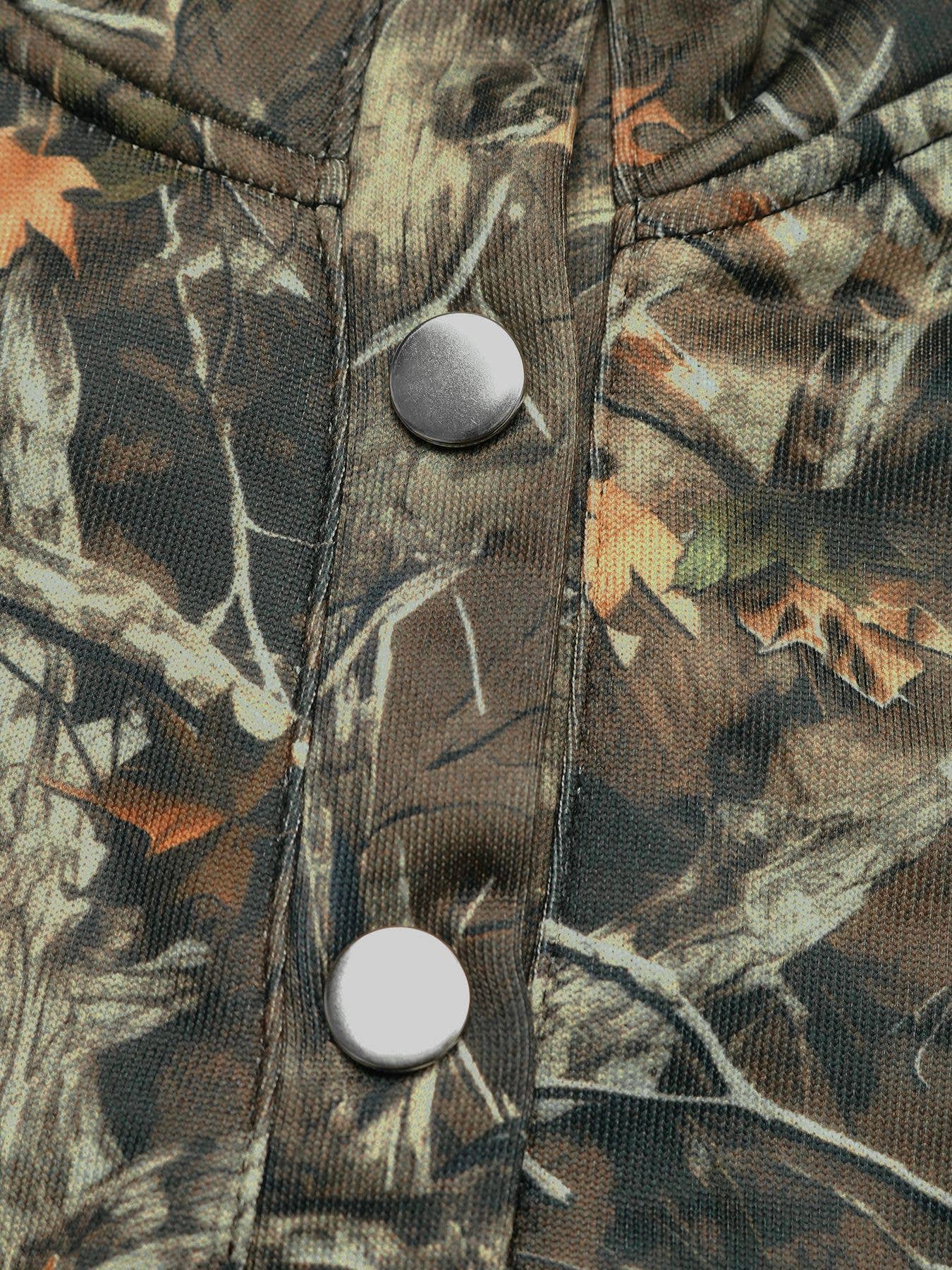 Casual plant and floral printed pullover hoodie