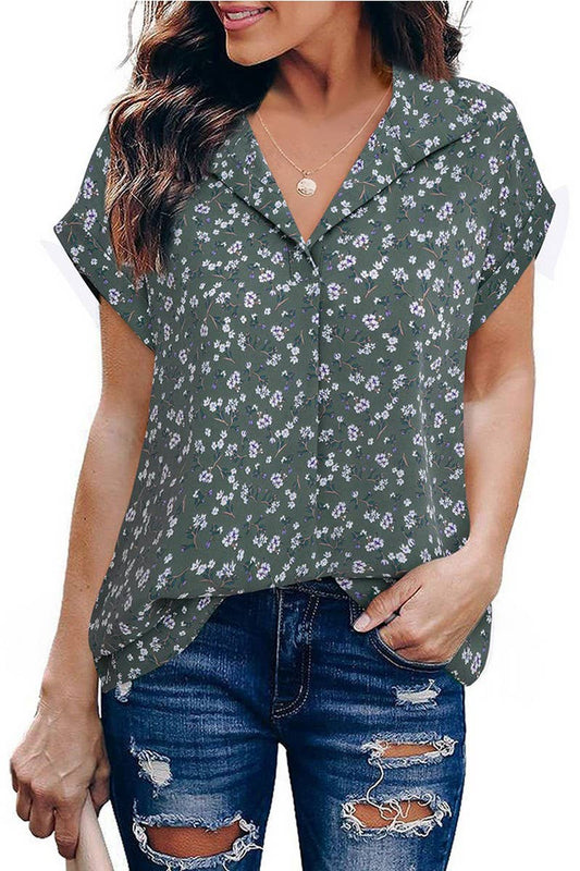CWTBLS2252_FLORAL DROP SHOULDER LOOSE FIT PULLOVER SHIRT