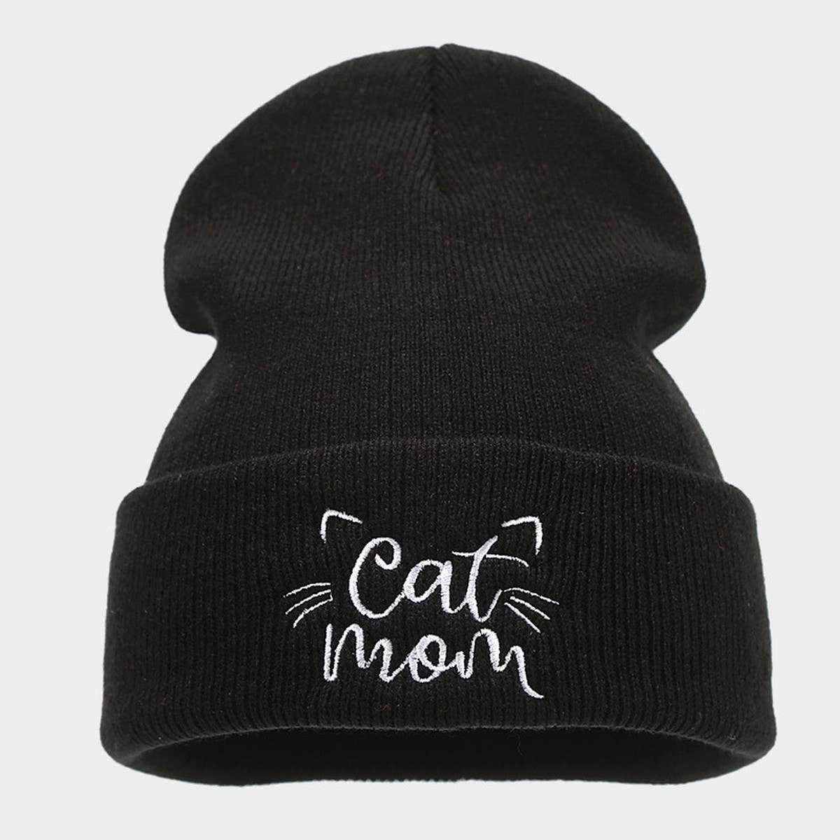 WARM PILE HAT EMBROIDERED KNITTED HAT_CWAH1596
