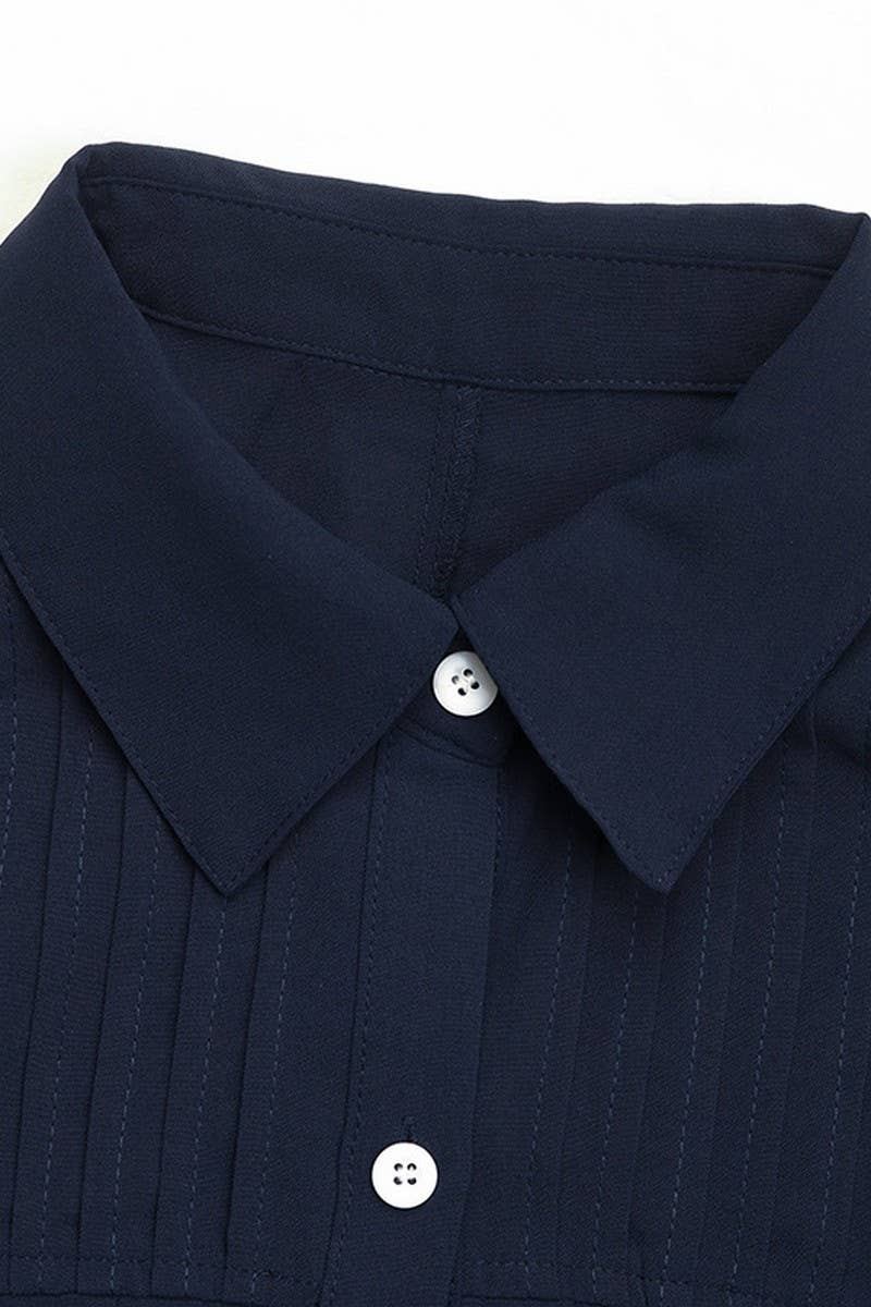 CWTBLL3720_NEW AUTUMN AND WINTER LONG-SLEEVED LAPEL SHIRT