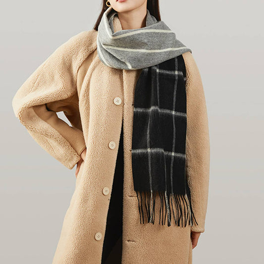 COLORBLOCK PLAID FASHION SCARF