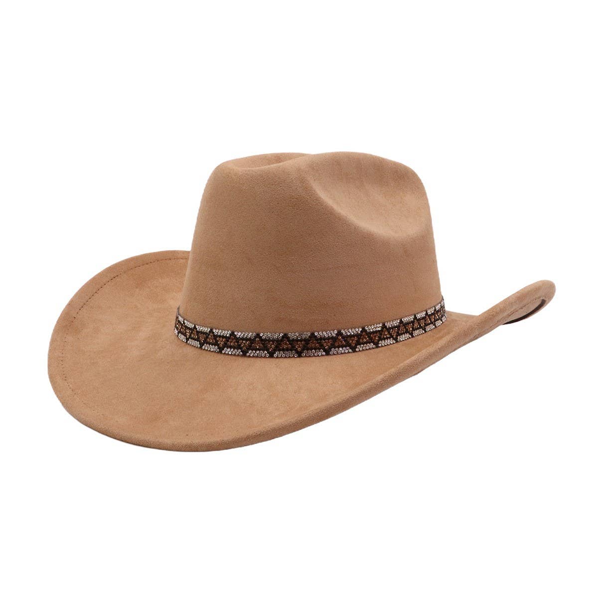 Men & Women Suede Cowboy Fedora Ethnic Design_CWAH04420