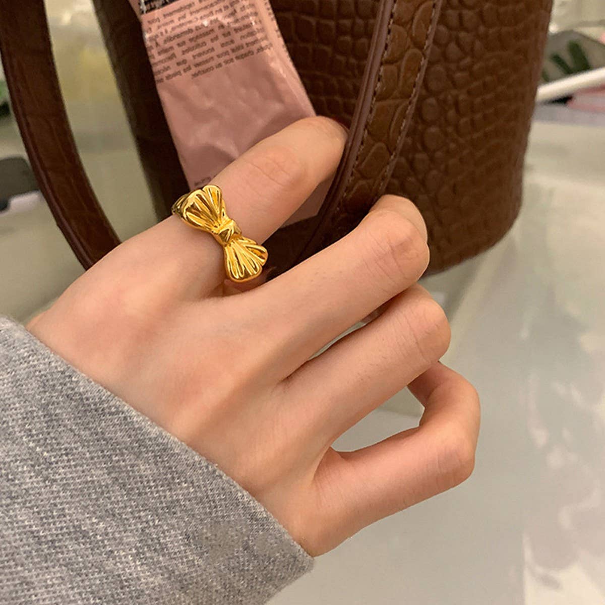EXQUISITE HIGH-GRADE BOWKNOT OPEN RING FOR WOMEN_CWAJE3095