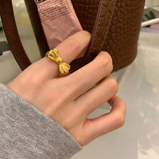 EXQUISITE HIGH-GRADE BOWKNOT OPEN RING FOR WOMEN_CWAJE3095
