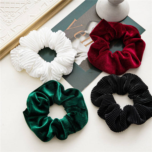 CHRISTMAS PLAID SIMPLE CRUMPLED HAIR BAND