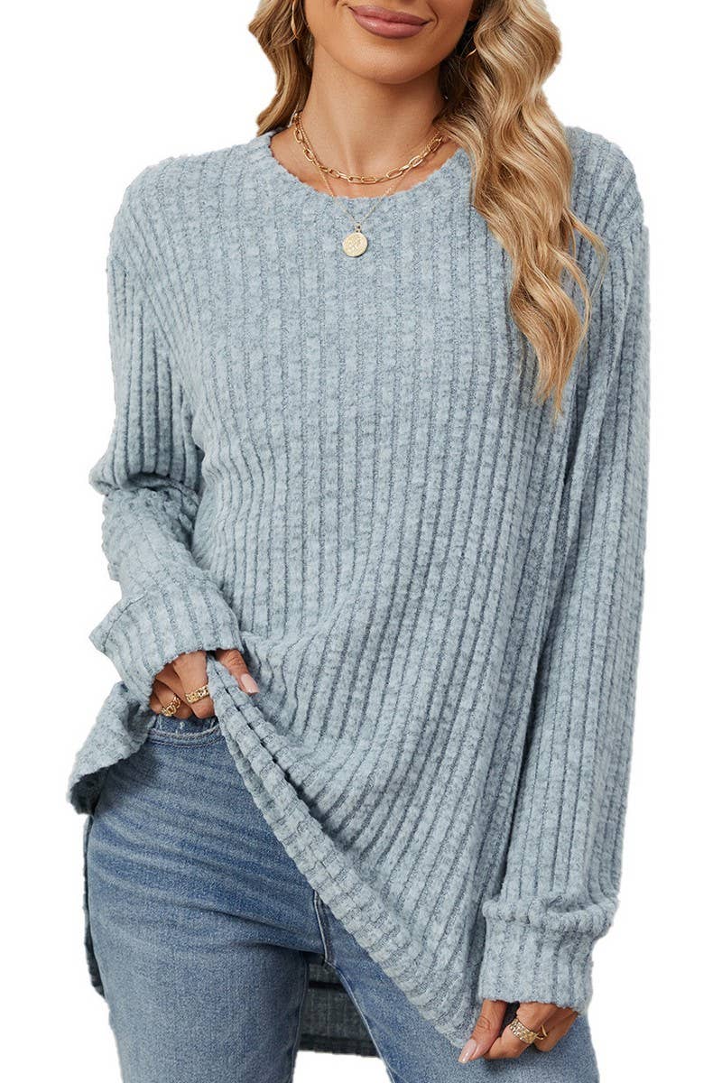 CWTBLL3744_AUTUMN AND WINTER COLLAR CASUAL TOPS