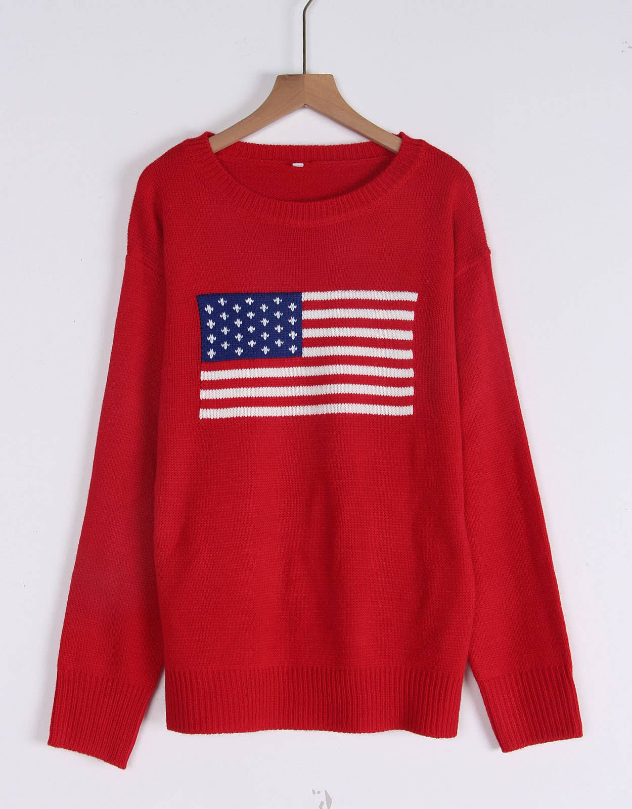 CREW-NECK FLAG EASTER INDEPENDENCE DAY SWEATER