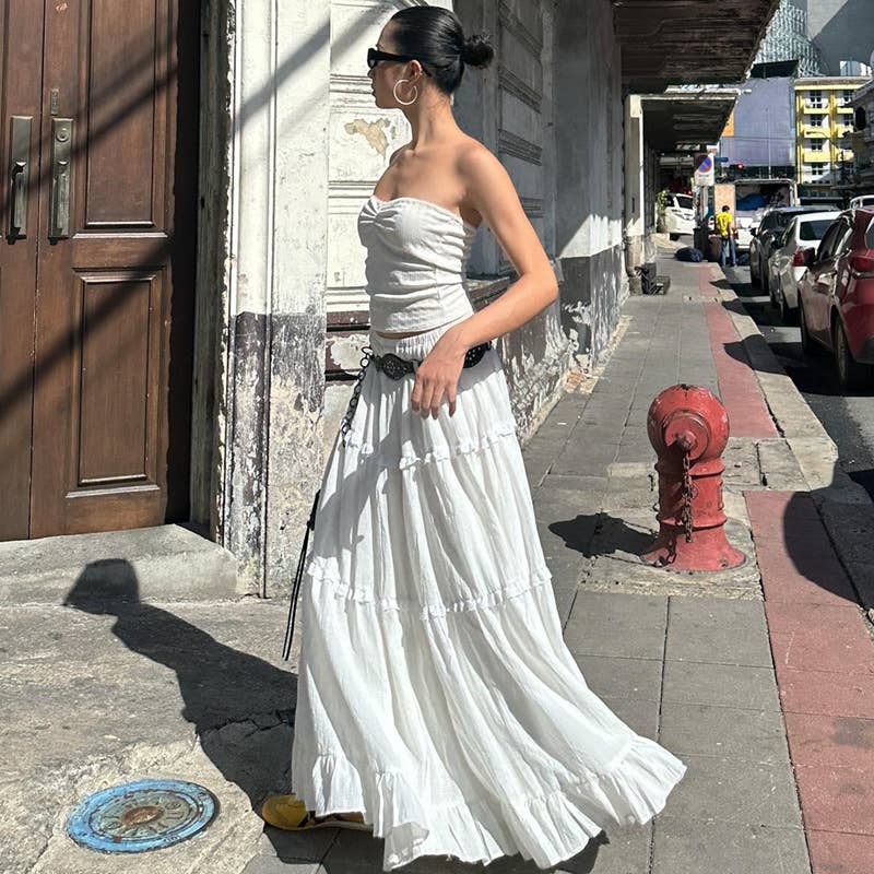 A fashionable elegant French sexy two-piece set