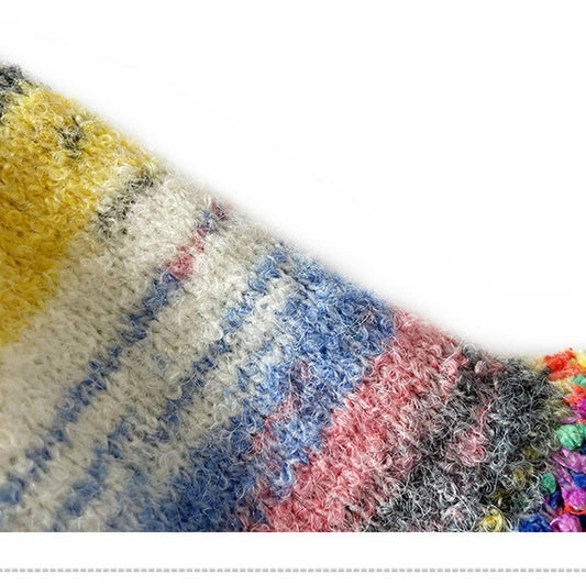 CHILDREN'S COLORFUL GRADIENT STRIPED KNITTED HAT_CWAH2058