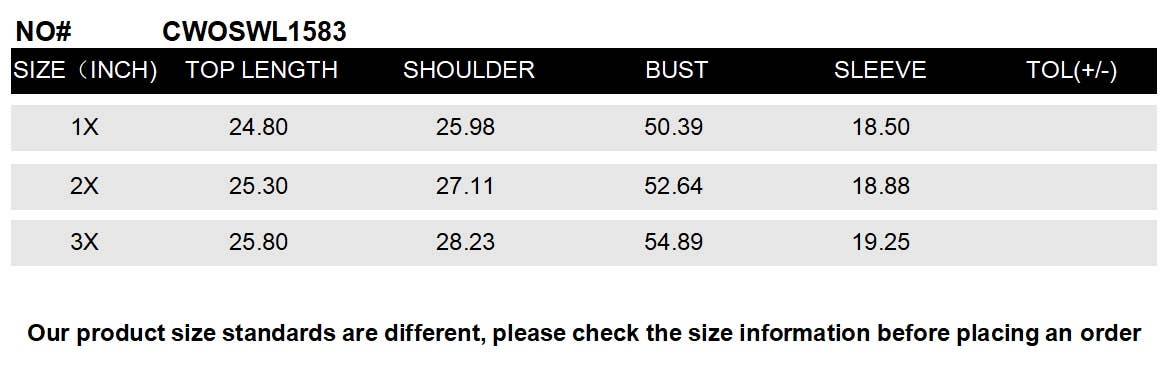 CWOSWL1583_PLUS Size V-Neck Long Sleeve Pullover Sweater