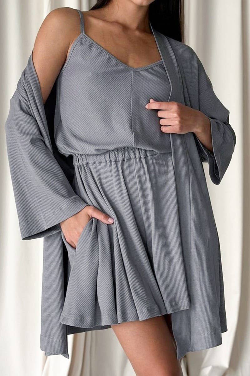 CWSPJ0231_LONG-SLEEVED NIGHTGOWN SUSPENDER SHORTS SET