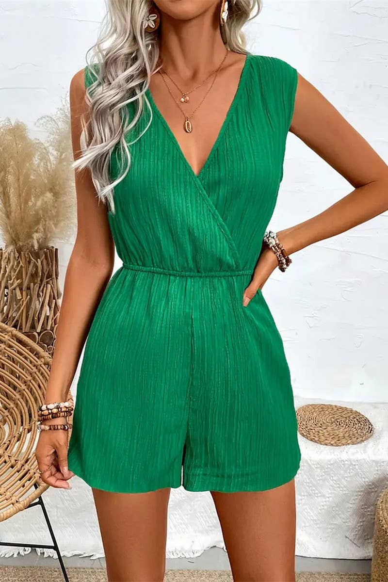 CWSBSSL0054_SLEEVELESS CROSSOVER NECK JUMPSUIT